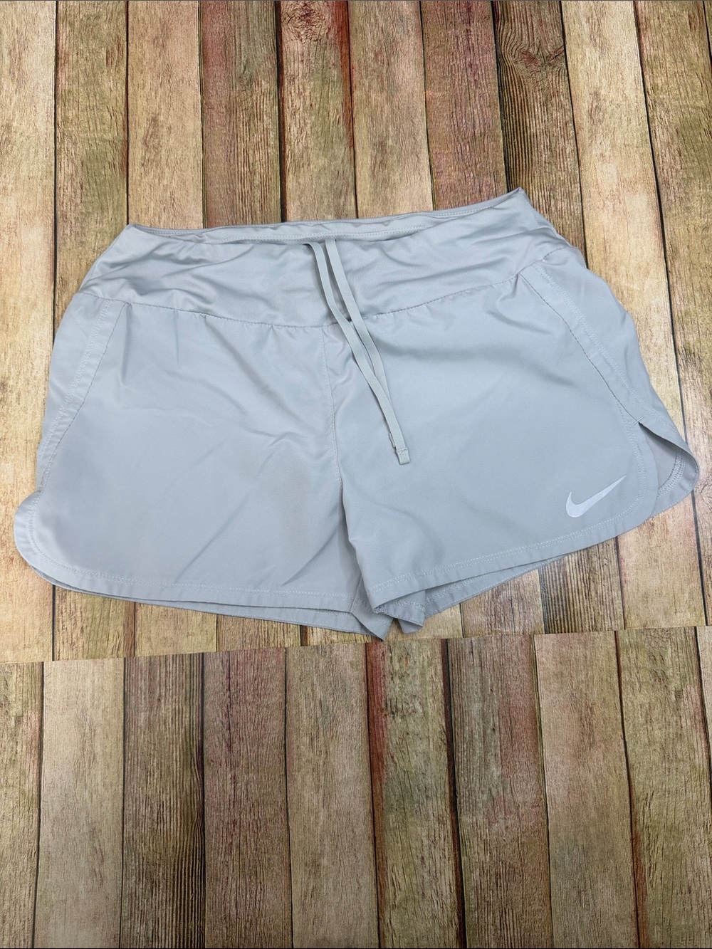 Nike Women's Pale Gray Athletic Running Shorts